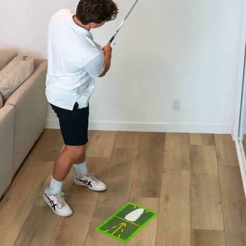 Golf Training Mat Improves Swing and Ball Contact